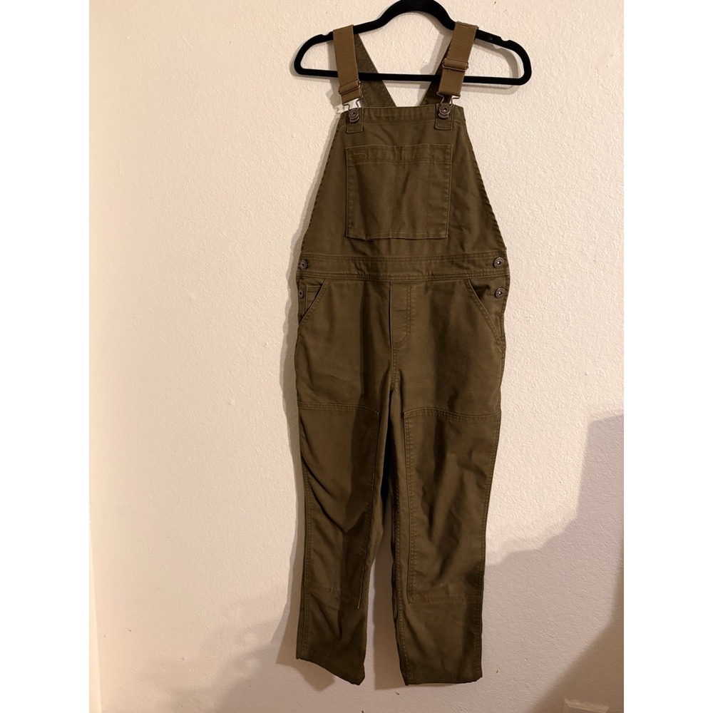REI Cooperative Overalls Womens 4 Green Relaxed Straight Leg Workwear Pockets